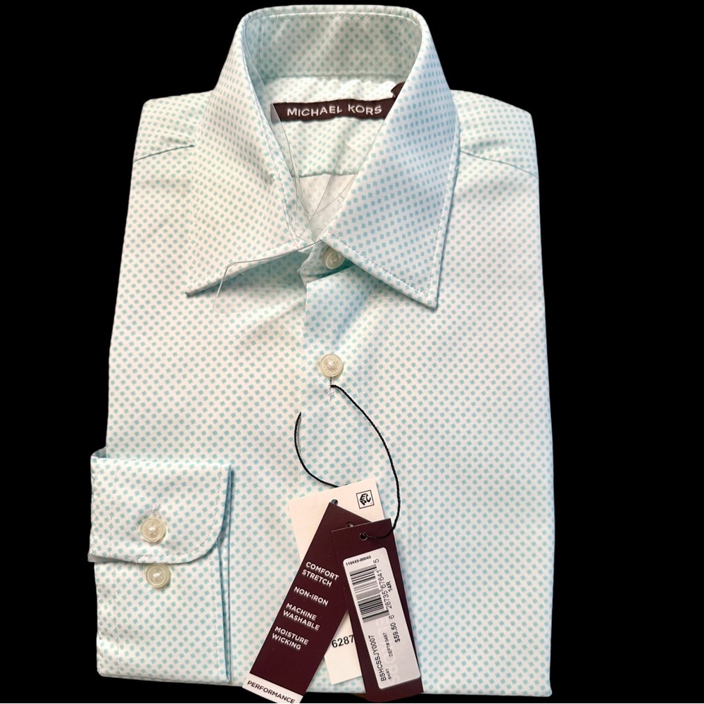 Michael Kors Boys Patterned Dress Shirt Size 14